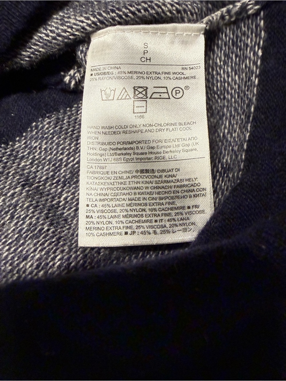 Banana Republic Filpucci Navy Merino Wool/Cashmere blend Crewneck Sweater - Picture 9 of 9